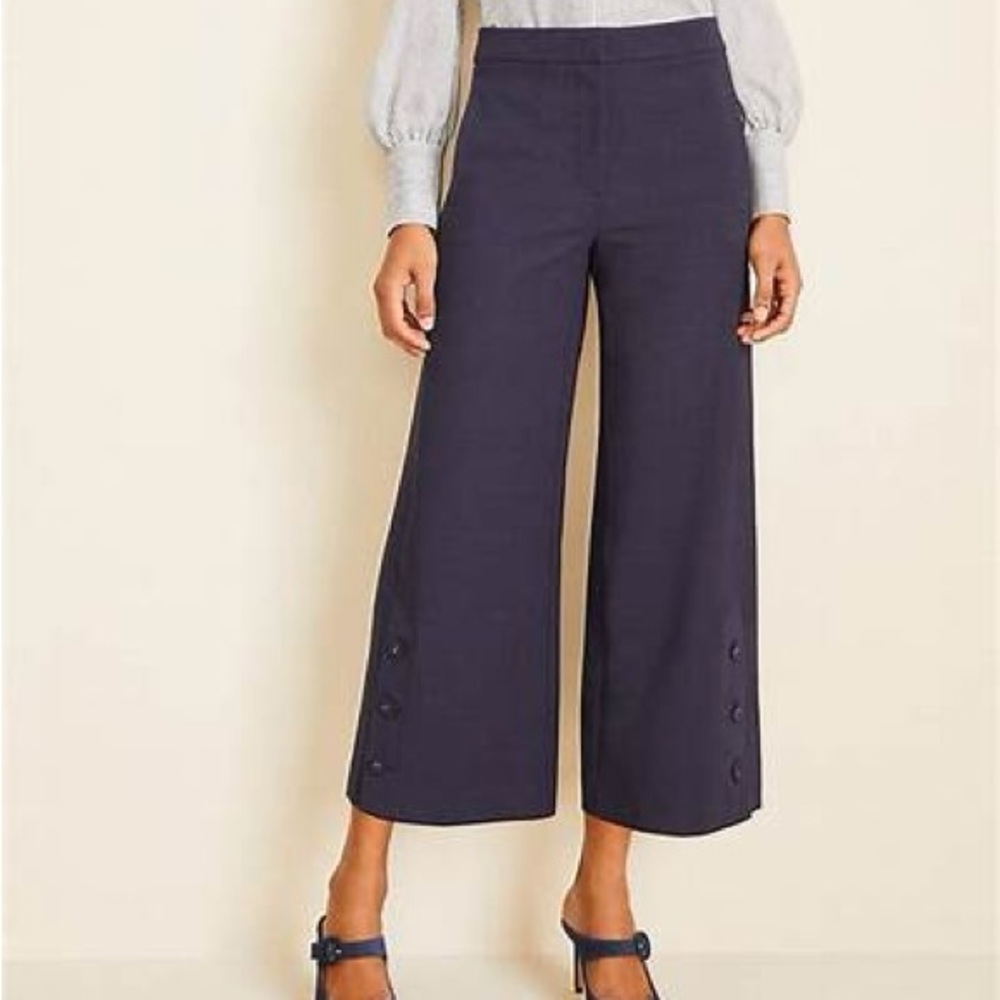 Ann Taylor Wide Leg Marina Ankle Pant 532091